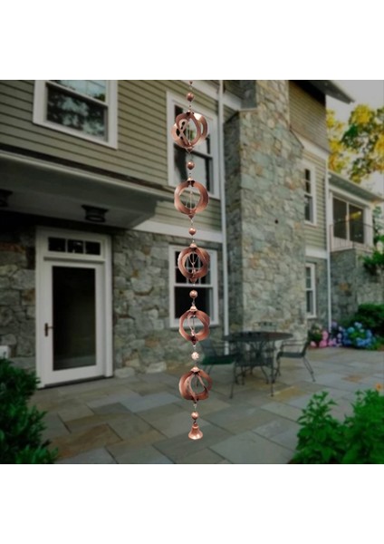 Yağmur Zinciri Dairesel Rüzgar Zinciri, Çanlarla Oluk Dekoratif Yağmur Suyu Toplama Zinciri Için Yağmur Zinciri (Yurt Dışından) indirimleri