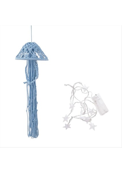 Boho Macrame Dream Catcher String Işıkları ile El Yapımı Dokuma Süsleme Dekek Dekoru Desen For Dream Catcher D (Yurt Dışından)