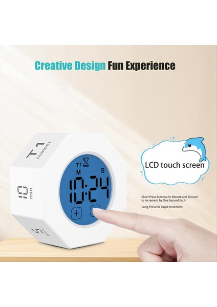 Pomodoro Zamanlayıcı, Verimlilik Zamanlayıcı Meydanı, Sekizgen Yerçekimi Flip Odak Zamanlayıcı, Sessiz ve Ayarlanabilir Ses Uyarısı (Yurt Dışından) modelleri