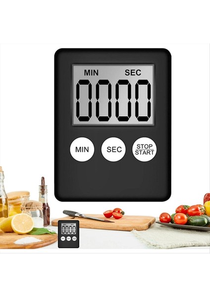 Dijital Mutfak Zamanlayıcısı, Zamanlayıcı, Yumurta Zamanlayıcı, İş için Uygun, Spor Zamanlayıcısı, Oyun, Yemek Zamanlayıcısı, 2 Paket Siyah (Yurt Dışından) indirimleri