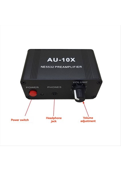 AU-10X NE5532 Ses Sinyali Preamplifikatör Kulaklık Ön Amp Kurulu Kazanç 20DB 3 5 mm Ses Kontrolü Ton Abd Plug (Yurt Dışından) fırsatları