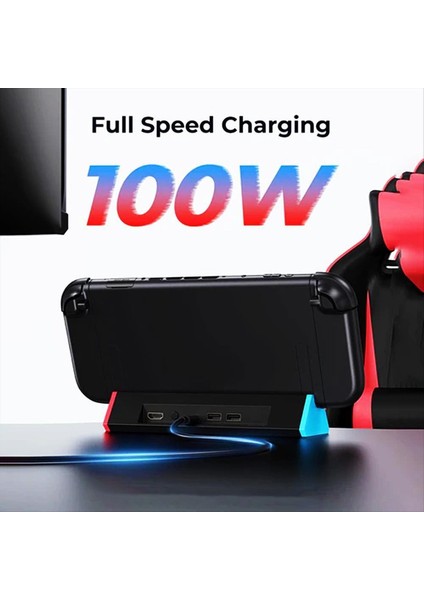 Ağ Bağlantı Noktalı HDMI Uyumlu C-Port USB Adaptörü Için Anahtar 2 Tv Bağlantı Istasyonu Için Taşınabilir Şarj Istasyonu Istasyonu Tabanı (Yurt Dışından) fırsatları