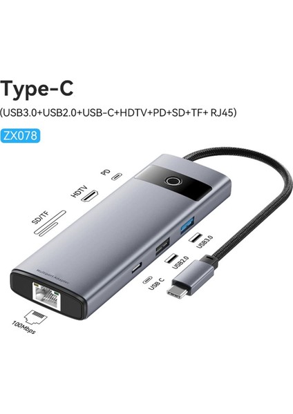 8&#39 I 1 Arada Tip-C Hub Usb-C Dock Istasyonu Adaptörü 4K HDMI Uyumlu PD100W Pc Dizüstü Bilgisayarlar Için USB 3 0 100MBPS Ethernet Bağlantı Noktası (Yurt Dışından) fırsatları