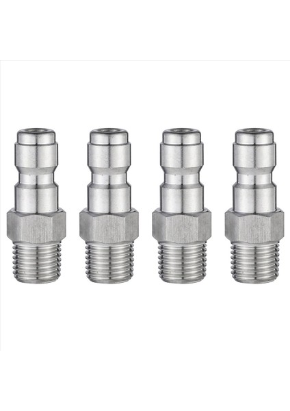 4x Basınçlı Yıkama Kar Köpüğü Hızlı Fiş Konnektörü 1/4 Inç Püskürtme Tabancası Değnek Lance Adaptörü Hızlı Bağlantıyı Kesme (Yurt Dışından)