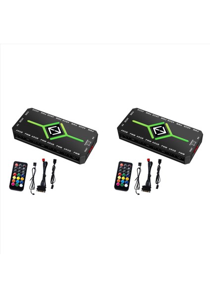 2x 5V 3pin Argb Denetleyici Soğutma 4 Pin Pwm Fan Hub Pwm Argb Fan Hub 5V Adreslenebilir Argb Bilgisayar Pc Kasa Fanı Siyah (Yurt Dışından)