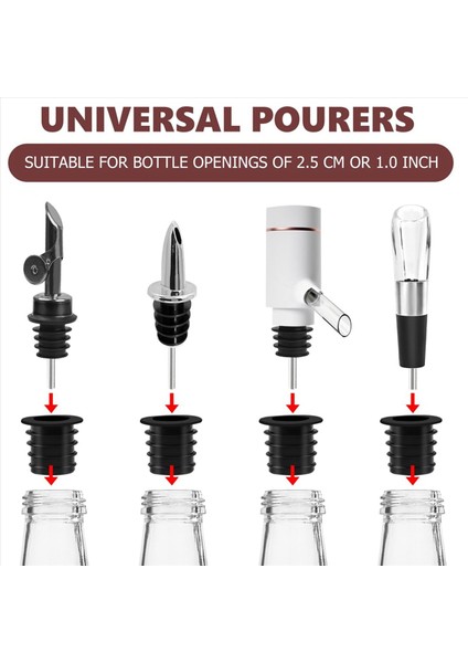 24 Adet Likör Dökücü Adaptörleri Likör Şişe Ağzı Büyük Boyunlu Likör Şişeleri Için Likör Şişesi Dökücüler Alkol Için (Yurt Dışından) modelleri