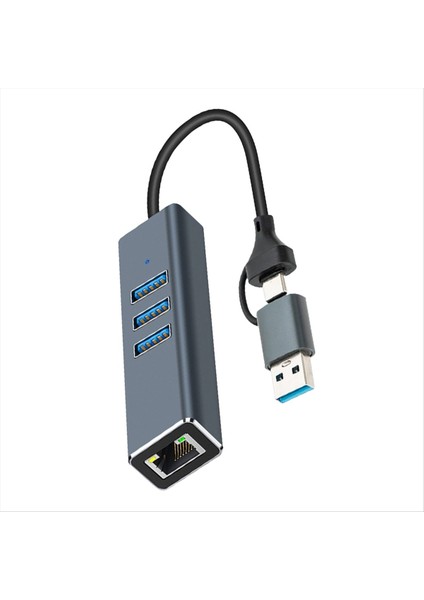 2 Inç Usb/usb-C 1gbps Hub Yerleştirme Istasyonu USB-RJ45 1000MBPS Adaptör USB 3.0 Hub Gigabit Ağ Kartı Dock Uzantısı (Yurt Dışından) modelleri