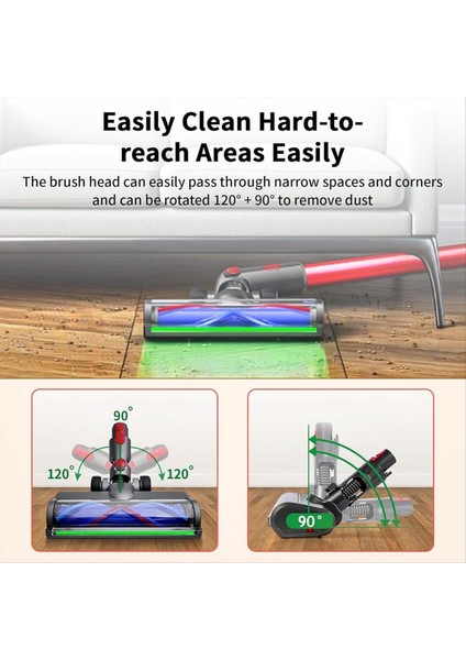 Dyson V7 V8 V10 V11 V15 G5 Gen5 Için Vakum Kafası Tam Alan LED Yeşil Işık ile Hızlı Serbest Bırakılan Yumuşak Rulo Temizleyici Kafa (Yurt Dışından) indirimleri