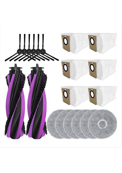 Jonr P20 Pro/jonr T5 Pro Elektrikli Süpürge Parçaları Ana Yan Fırça Paspas Bezi Toz Torbası Aksesuarları Kitleri (Yurt Dışından)