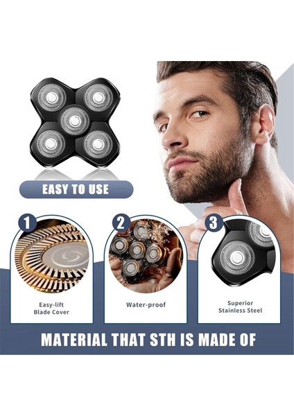 5 Bıçak Manyetik Kafa Tıraş Makinesi Yedek Bıçaklar Manscaped Erkekler Için Kubbe Tıraş Makinesi Manyetik Eki 2 Adet (Yurt Dışından) indirimleri