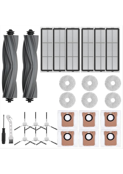 Dreame L10 Ultra / L10S Ultra / L10S Pro Gen 2 / Xiaomi X10+ / X20+ Yedek Parça Vakum Fırçası Paspas Filtresi Toz Torbası (Yurt Dışından)