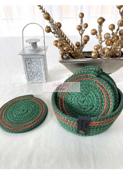 7 Prç Bardak Altlığı Set Tress Supla Jüt Hediyelik modelleri