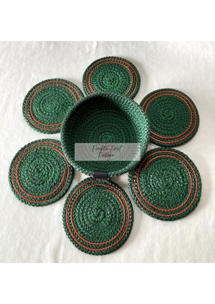 7 Prç Bardak Altlığı Set Tress Supla Jüt Hediyelik indirimleri