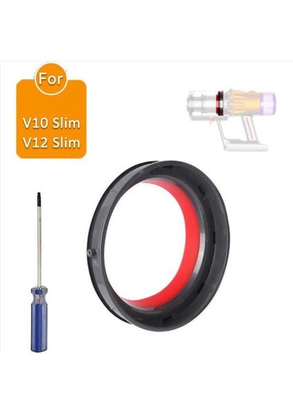 2x Toz Kutusu Kova Üstü Sabit Sızdırmazlık Halkası Dyson V10 Slim V12 Dijital Slim Elektrikli Süpürge Yedek Parçaları (Yurt Dışından) fiyatları