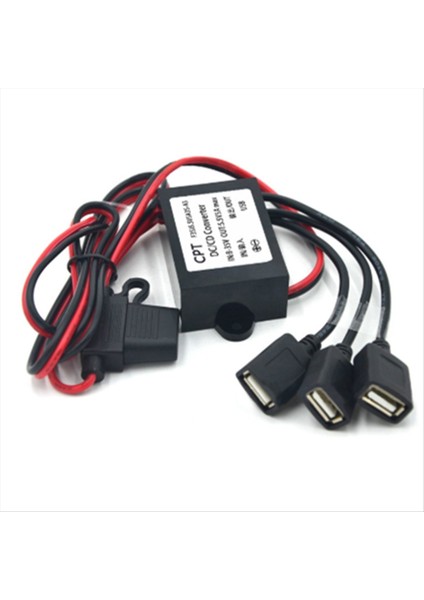 12V 24V 5 5V 5A 3 Bağlantı Noktalı Üçlü USB Fiş Şarj Cihazı Dc Dc Güç Dönüştürücü Adım Aşağı Buck Çoklu Dişi Adaptör (Yurt Dışından) fiyatları