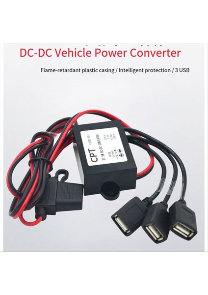 12V 24V 5 5V 5A 3 Bağlantı Noktalı Üçlü USB Fiş Şarj Cihazı Dc Dc Güç Dönüştürücü Adım Aşağı Buck Çoklu Dişi Adaptör (Yurt Dışından) modelleri