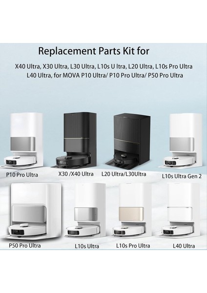 Dreame X40 Ultra /L10S Ultra /L10S Pro Ultra Serisi /L30 Ultra /X30 Ultra /L20 Ultra Robot Süpürge Aksesuarları Için (Yurt Dışından) modelleri