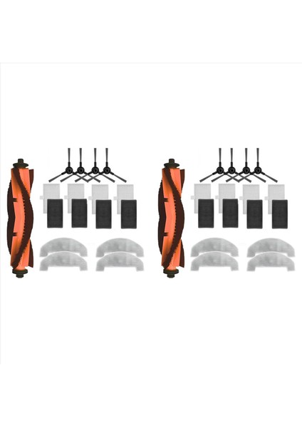 Dreame Mova E10/E20 Artı Ana Yan Fırça Hepa Filtre Paspas Pedi Için 2 Takım Yedek Yedek Parça (Yurt Dışından)