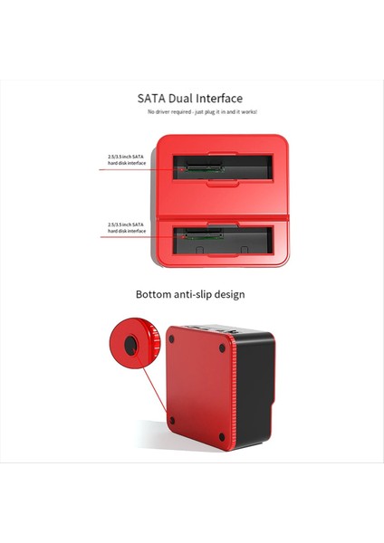 7in1 HDD Yerleştirme Istasyonu Sata&#39;ya USB 3.0 Adaptörüne 2.5 3.5 SSD HDD Disk Kılıf Dock Sabit Sürücü Kahraman Dock (Abd) (Yurt Dışından) fiyatları