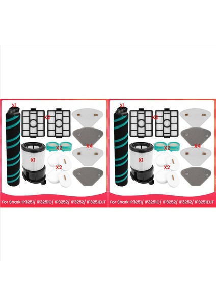 2 Takım Köpekbalığı IP3251/IP3251C/IP3252/IP3251EUT Elektrikli Süpürge Parçası Rulo Fırça Filtre Pamuk Baz Istasyonu Filtresi (Yurt Dışından)