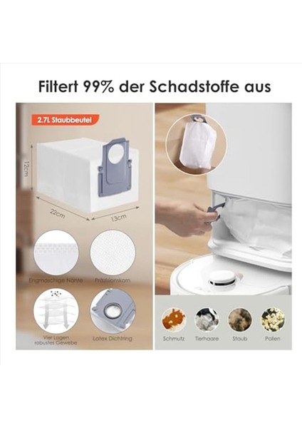 Roborock Q Revo Elektrikli Süpürge Için 2 Takım Aksesuar Seti Toz Torbaları Ana Rulo Fırça Yan Fırçalar Filtreler Paspas Mendilleri (Yurt Dışından) fiyatları