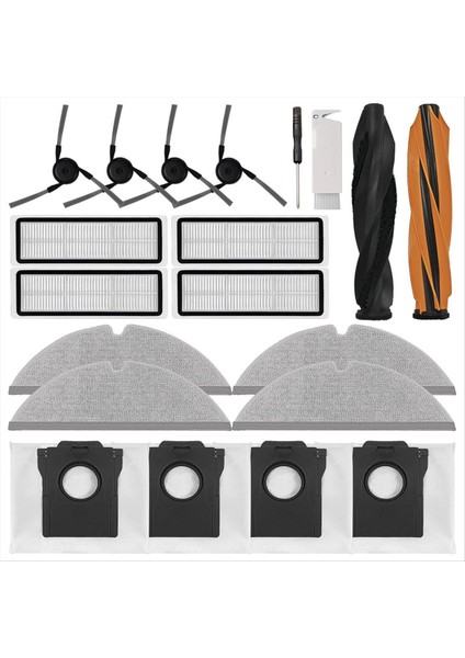 Dreame D20 Pro Plus Robotlu Süpürge Parçaları Için Aksesuar Kiti Ana Yan Fırça Hepa Filtre Paspas Bezi Toz Torbaları (Yurt Dışından) fiyatları