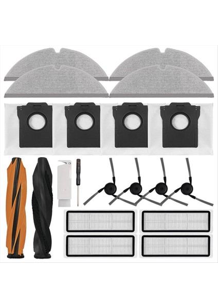 Dreame D20 Pro Plus Robotlu Süpürge Parçaları Için Aksesuar Kiti Ana Yan Fırça Hepa Filtre Paspas Bezi Toz Torbaları (Yurt Dışından) modelleri