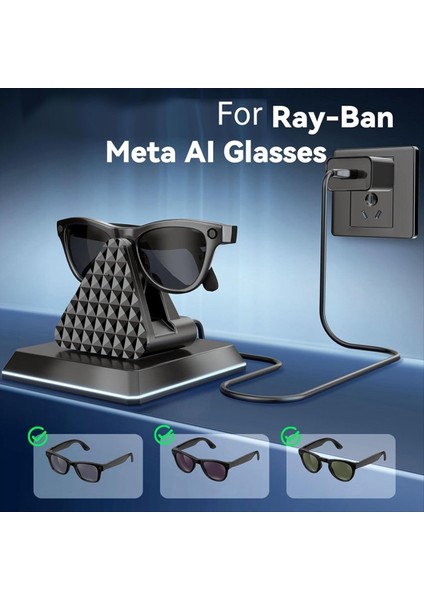 Akıllı Gözlük Meta Ray Ban Wayfarer/headliner/skyler Aı Gözlük USB Şarj Şarj Cihazı Tabanı Beyaz Için Şarj Standı (Yurt Dışından) fiyatları