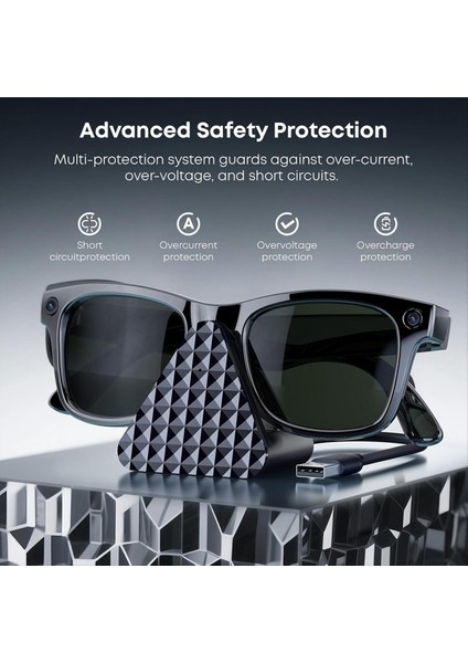 Akıllı Gözlük Meta Ray Ban Wayfarer/headliner/skyler Aı Gözlük USB Şarj Şarj Cihazı Tabanı Beyaz Için Şarj Standı (Yurt Dışından) modelleri