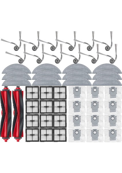 Roborock Q10 S5/Q10 VF/Q10V/S8 Pro/s8 Pro Plus Elektrikli Süpürge Parçası Ana Yan Fırça Filtre Paspas Toz Torbaları (Yurt Dışından)