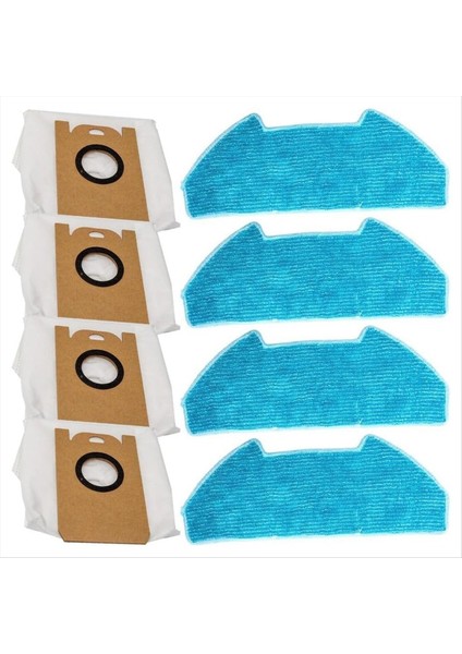 Redkey R10 Robot Süpürge Aksesuar Seti Mikrofiber Mendil ve Toz Toplama Torbaları ile Yedek Parçalar (Yurt Dışından)