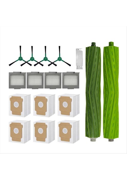 17 Adet Irobot Roomba Plus 504 Vac/max 705 Vac Süpürme Makinesi Aksesuarları Ana Yan Fırça Filtresi Toz Torbaları (Yurt Dışından)