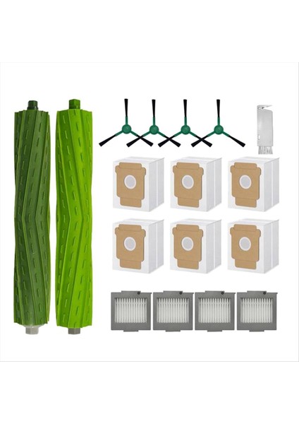 17 Adet Irobot Roomba Plus 504 Vac/max 705 Vac Süpürme Makinesi Aksesuarları Ana Yan Fırça Filtresi Toz Torbaları (Yurt Dışından) modelleri