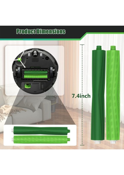 Irobot Roomba I J &amp E Serisi Için 3 Takım Yedek Rulo Fırçalar I3 I7 E5 J7 I4 I7 + Için Çok Yüzeyli Kauçuk Fırçalar (Yurt Dışından) indirimleri
