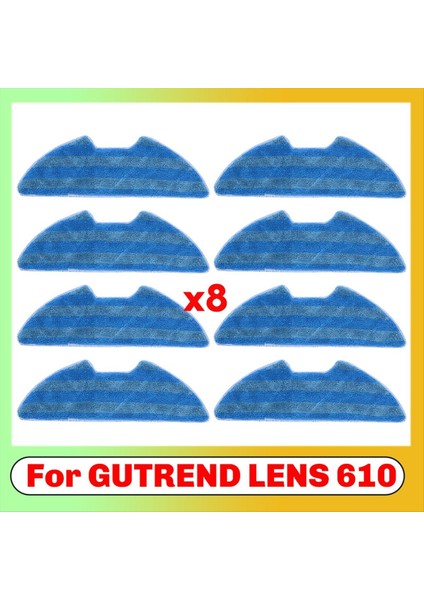 Gutrend Lens 610 Vision 730 Echo 520 Iclebo G5 Elektrikli Süpürge Için Performansı Artırmak Için 8&#39 Li Paspas Bezi Seti (Yurt Dışından) fiyatları