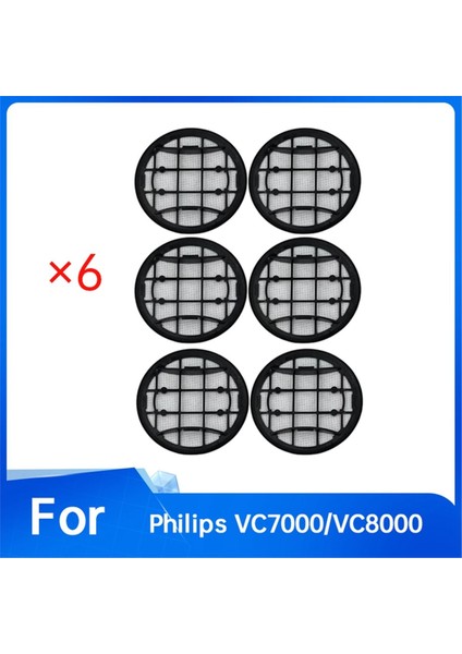 6 Adet Filtre Philips VC7000/VC8000 Serisi XC7055 XC7057 XC8055 XV1681/01 Elektrikli Süpürge Aksesuarları Değiştirme (Yurt Dışından) fırsatları
