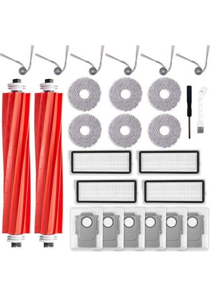 26 Paket Aksesuarları Roborock Qv 35A / Qv 35S Vakum Robotu Yedek Aksesuarlar Fırça Paspas Torbası Filtresi (Yurt Dışından)