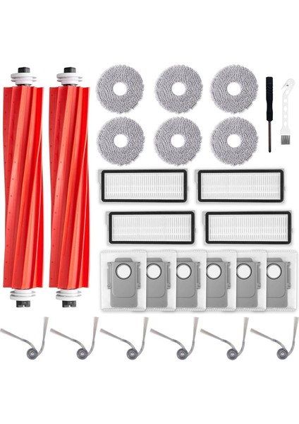 26 Paket Aksesuarları Roborock Qv 35A / Qv 35S Vakum Robotu Yedek Aksesuarlar Fırça Paspas Torbası Filtresi (Yurt Dışından) fiyatları