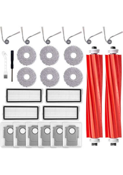 26 Paket Aksesuarları Roborock Qv 35A / Qv 35S Vakum Robotu Yedek Aksesuarlar Fırça Paspas Torbası Filtresi (Yurt Dışından) modelleri