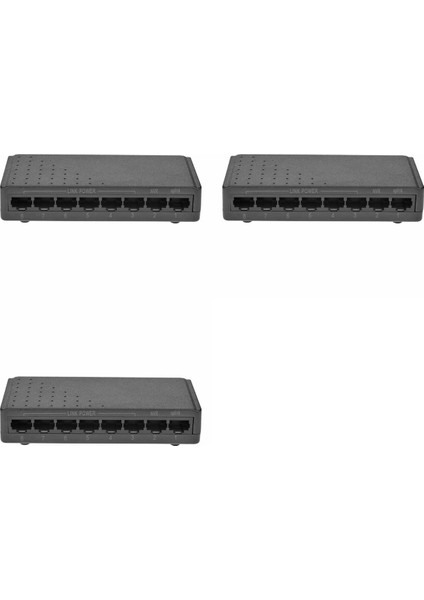 3x 8 Bağlantı Noktalı 6+2 Poe Anahtar Enjektör RJ45 Ethernet Ailesi Ağ Sistemi Üzerinden Güç 10/100M Güç Adaptörü Olmadan (Yurt Dışından)