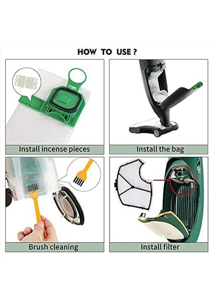 Kobold Elektrikli Süpürge Torbası Seti Için 24X Vorwerk Kobold VK140 VK150-B Için Uyumlu (Yurt Dışından) fırsatları