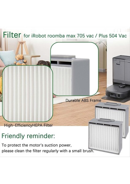 8 Adet Hepa Filtre Değiştirme Irobot Roomba Max 705 Vac/artı 504 Vac Robotlu Süpürge Parçaları Vakum Filtresi (Yurt Dışından) fırsatları
