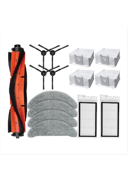 Roidmi Eve Artı SDJ01RM Robot Vakum Yedek Parça Aksesuarları Ana Yan Fırça Hepa Filtre Paspas Bez Bez Toz Torbası (Yurt Dışından)