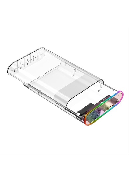 2.5inch 3.5inch Sata HDD Harici Sabit Sürücü Kılıfı Rgb Sata Sabit Sürücü Muhafaza Pc Lapop Eu Fişi Için Hızlı Adaptör (Yurt Dışından)