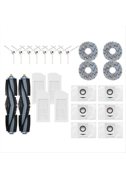 Ecovacs Deebot T10 Turbo X1 Omnı Elektrikli Süpürge Ana Yan Fırça Filtre Temizleme Bezi Toz Torbası Aksesuarları (Yurt Dışından)