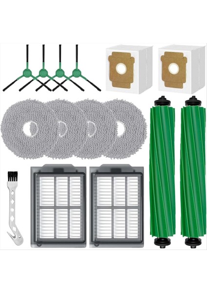 Irobot Roomba Plus 505/405 Combo Elektrikli Süpürge Aksesuarları Ana Yan Fırça Filtre Paspas Çantası Için Yedek Aksesuar Seti (Yurt Dışından) modelleri