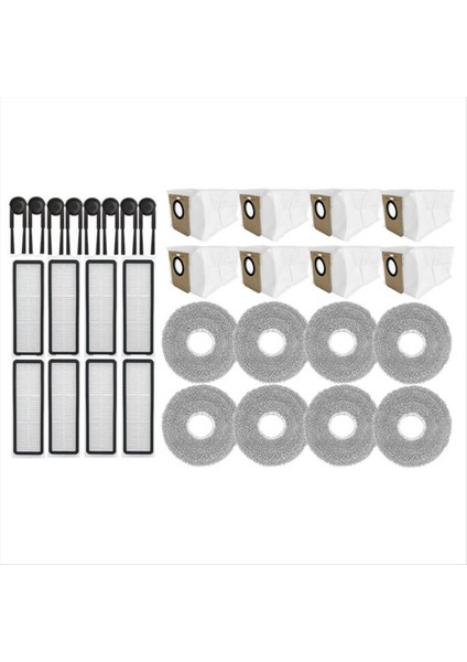 32 Adet Yedek Parçalar Xiaomi Mijia M40S/OV31CN Elektrikli Süpürge Parçaları Yan Fırça Hepa Filtre Paspas Bezi Toz Torbası (Yurt Dışından)