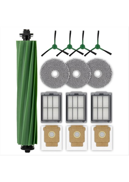 Irobot Roomba Plus 505 Combo Robot/plus 405 Combo Robot Vakumlu Rulo Fırça Toz Torbaları Paspas Pedleri Için Yedek Parçalar (Yurt Dışından)