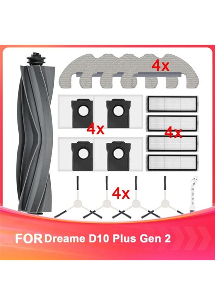 Dreame D10 Plus Gen 2 Için 2 Takım Aksesuar Kiti - Ana Fırça Toz Torbası Mendilleri Hepa Filtreleri ve Yan Fırçaları Içerir (Yurt Dışından) fiyatları
