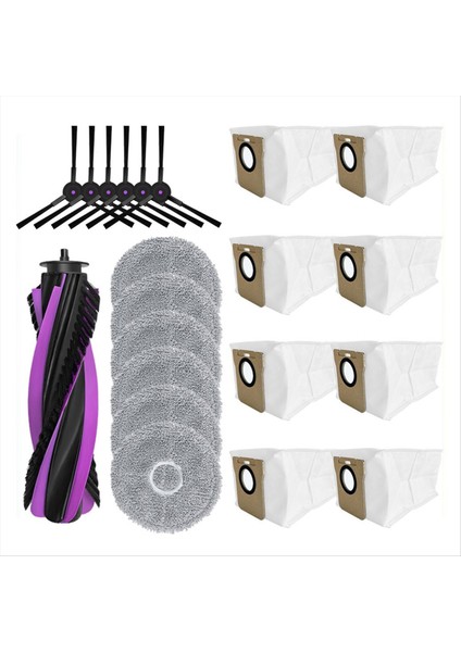 Jonr P20 Pro/jonr T5 Pro Vakum Yedek Parçalar Ana Yan Fırça Paspas Bezi Toz Torbası Aksesuarları Kitleri (Yurt Dışından)